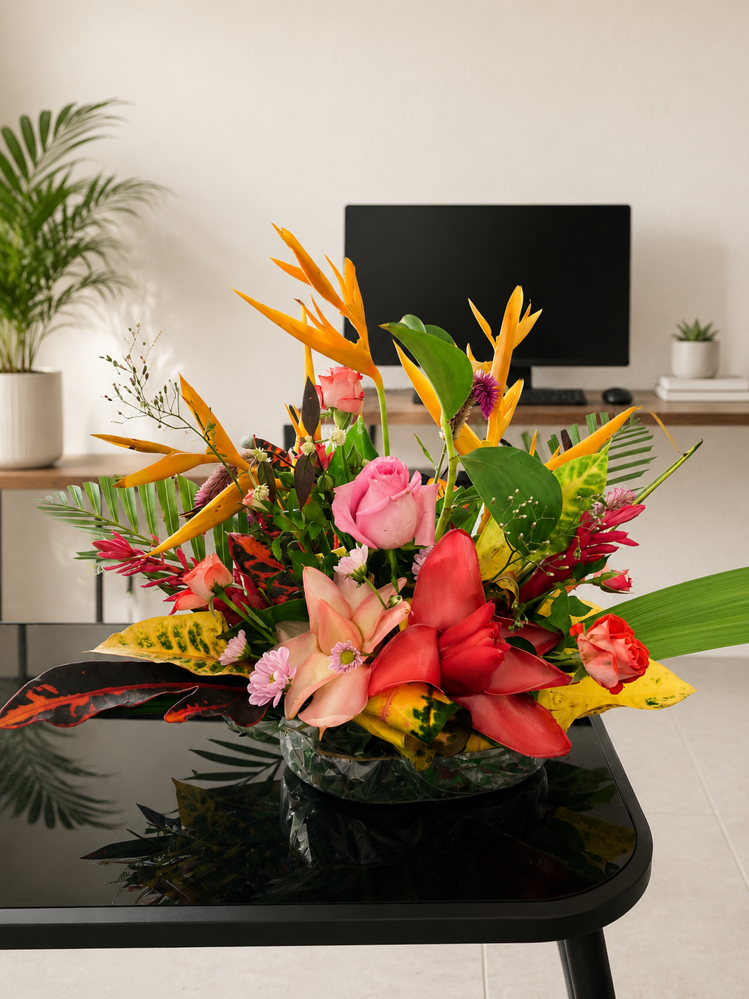 Mtsangani Élégance — bouquet de fleurs exotiques créé à Mayotte par Foulera.yt