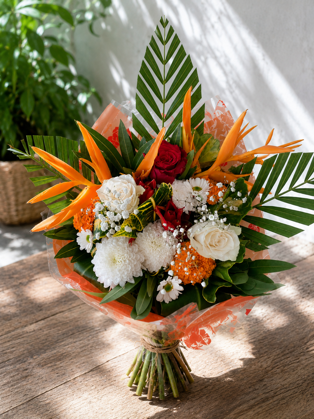 Feu de Corail — bouquet exotique livré à Sada, Mayotte